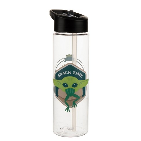 Simple Modern Star Wars Baby Yoda Grogu Kids Water Bottle Plastic Tritan Cup with Leak Proof Straw Lid | Durable for Toddlers, Boys | Summit | 12oz