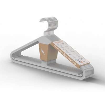Kangaroo Hangers 10pk Slim Hangers White