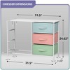 Sorbus 6 Drawers Dresser- Storage Unit with Steel Frame, Wood Top, Fabric Bins - for Bedroom, Closet, Office and more - 3 of 4