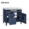 Modern 36 Inch Bathroom Vanity with Sink Top, Soft-Close Drawers and Tip-Out Tray, Freestanding Storage Cabinet for Bathroom-Maison Boucle - 3 of 4