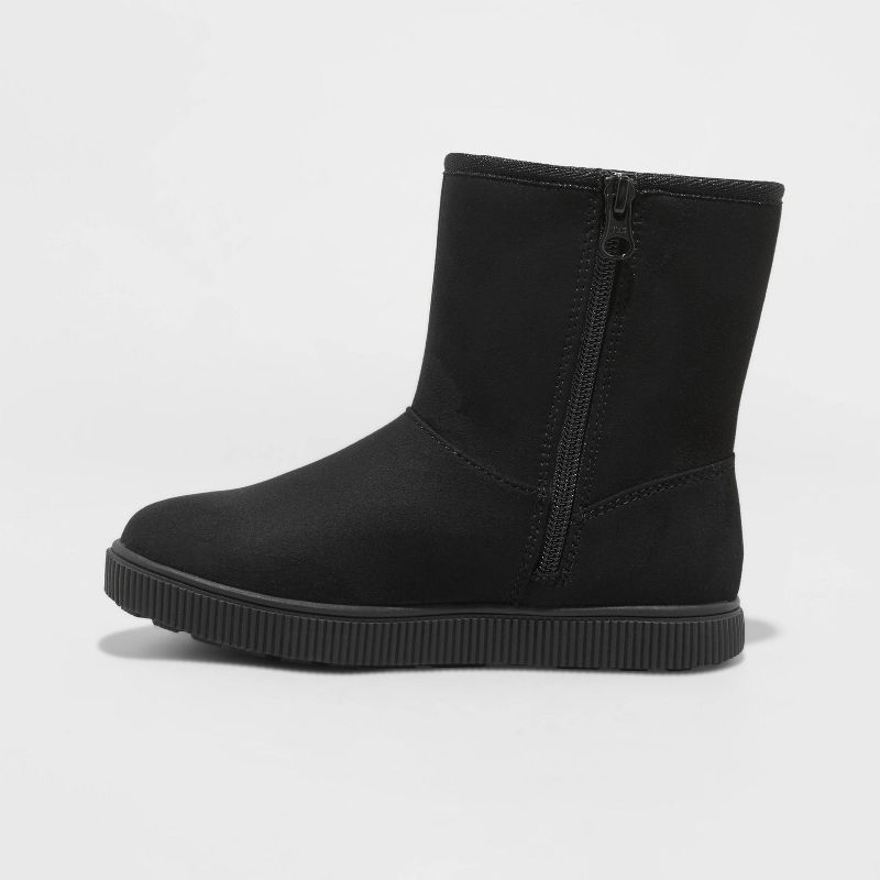 Girls' Holland Zipper Shearling Style Boots - Cat & Jack™, 2 of 5