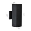 Rennnsan Thalun 11"H Hardwired Rectangle Aluminum Modern LED Dimmable Outdoor Wall Sconce in Black - 3 of 4