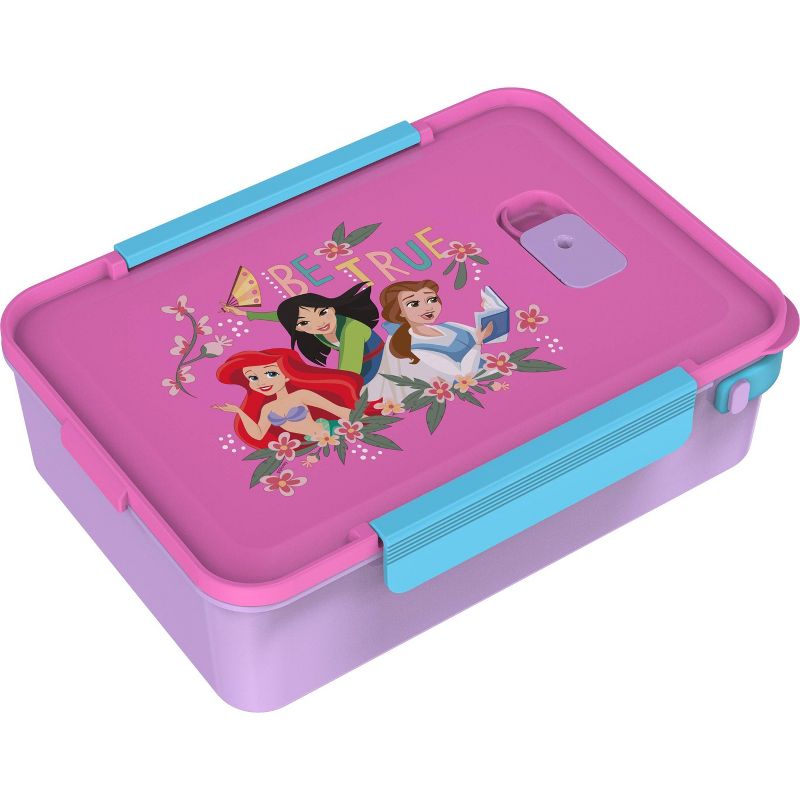 Disney Princess Plastic 3-Section Seal Food Storage Container - Zak Designs, 4 of 5