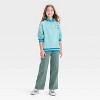 Girls' Stitch Hawaii Elevated 1/4 Zip Sweatshirt - Blue - image 4 of 4