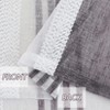 TROPOW 27"x24" Purple Striped Semi-Sheer Kitchen Curtains ¨C 2-Panel Voile Cafe Curtains for Living Room/Kitchen Windows - 4 of 4