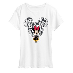Women's - Disney - Minnie Ear Pattern Short Sleeve Graphic T-Shirt - 1 of 4