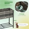 Okak Rattan Look 27.5" Raised Garden Bed with Tool Storage Shelf Foldable & Portable Elevated Planter Box for Vegetables, Herbs, Flowers,Balcony Patio - 3 of 4