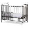 L.A. Baby Trinity 3-in-1 Convertible Full Sized Metal Crib - Pebble Gray - 4 of 4