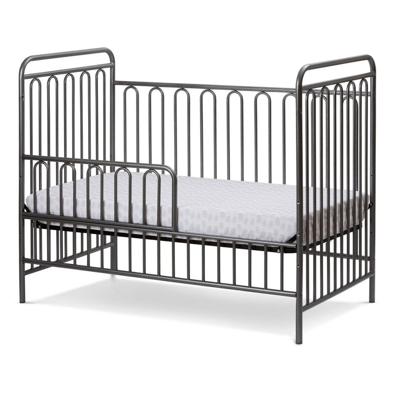 L.A. Baby Trinity 3-in-1 Convertible Full Sized Metal Crib - Pebble Gray, 4 of 6