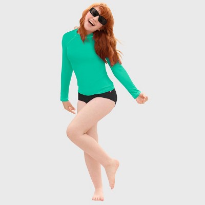 City Threads Girls UPF 50+ Long Sleeve Rashguard - USA-Made