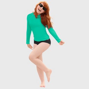 City Threads Girls UPF 50+ Long Sleeve Rashguard - USA-Made - 1 of 4