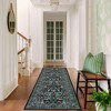 Vintage Floral Area Rug Washable Rugs Stain Resistant Easy Cleaning Indoor Carpet With Non-Slip Backing Low Pile Rug - 4 of 4