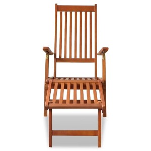 vidaXL Sun Lounger Brown Acacia hardwood Standard Foldable - 1 of 4