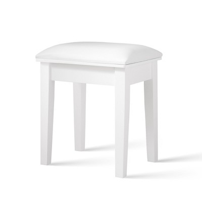 Cesicia Vanity Stool Makeup Bench, Dressing Stool with Cushion, White