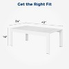 Heynemo Aluminum Outdoor Patio Furniture Coffee Table, All-Weather Modern Rectangle Coffee Table for Balcony, Garden - 3 of 4