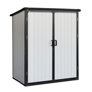 NicBex 5x3 Ft Outdoor Storage Shed Waterproof Resin Cabinet with Lockable Doors for Backyard Garden,Patio - 1 of 4