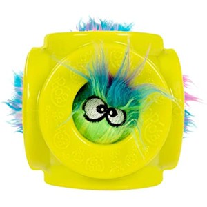 goDog Cage Ball 2-in-1 Burrow Bounced w/Furballz Squeaky Plush Ball Dog Toy - Yellow, One Size - 1 of 1