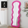 Vynxaria Flannel Full-Length Wavy Rose Floor Mirror ¨C Stylish & Versatile for Any Space - 2 of 4