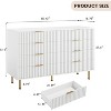 8 Drawer Dresser for Bedroom, Fluted 55" Wide Modern Chest of Drawers with Deep Drawers - 2 of 4