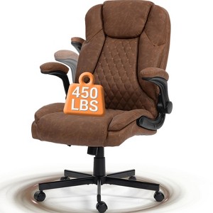 Bosmiller High Back Executive Office Chair,  Ergonomic Computer Desk Chair with Rocking Function, Flip-Up Armrests and Lumbar Support - 1 of 4