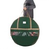 Hastings Home Wreath Storage Bag - Can Hold Up to 48-inch Artificial Wreath with Compartment for Ornaments - 2 of 4