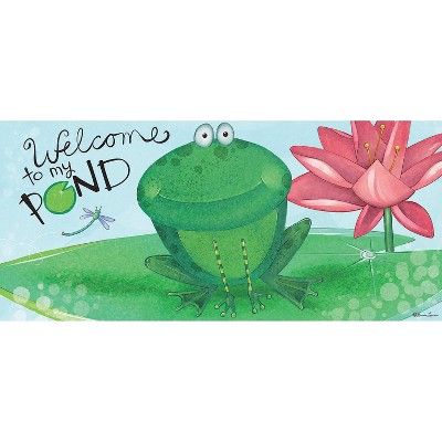 Evergreen Welcome to My Pad Sassafras Indoor Outdoor Switch Doormat 1'10"x10" Multicolored