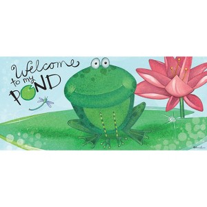 Evergreen Welcome to My Pad Sassafras Indoor Outdoor Switch Doormat 1'10"x10" Multicolored - 1 of 1