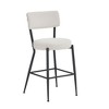PAGED Bar Stools Set of 4 Modern Upholstered Counter Stools with Back, Footrest and Metal Legs for Kitchen, Dining Room - 2 of 4