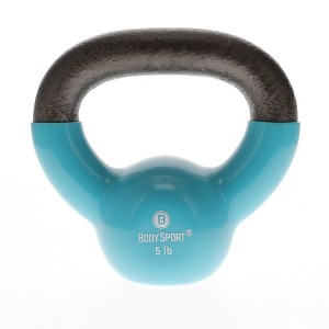 BodySport Cast Iron Vinyl Coated Kettlebells – Kettlebell for Weight Lifting – Strength Training - 1 of 4