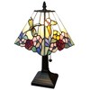 Amora Lighting Tiffany Style Floral Mission Style Table Lamp 8 Inches Wide - 2 of 4