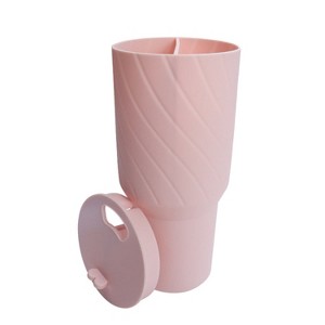 For Stanley Cup 2-divided Silicone Liner Compartment Cup, Size: 40oz(Pink) - 1 of 4