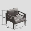 Accent Chair Wide Armchair Single Sofa Upholstered Chair Solid Wood Frame For Living Room, Bedroom, Lounge 30.7"Wx29.4"Dx35.5"H - 3 of 4