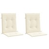 vidaXL Comfortable Oxford Fabric Garden Lowback Chair Cushions in Cream - 39.4"x19.7"x1.2" - 3 of 4