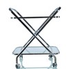 Old Modern Handicrafts Anne Home X-Shape Bar Cart – Chrome Frame with Clear Tempered Glass, 30.5" Rolling Drink Cart - 2 of 4