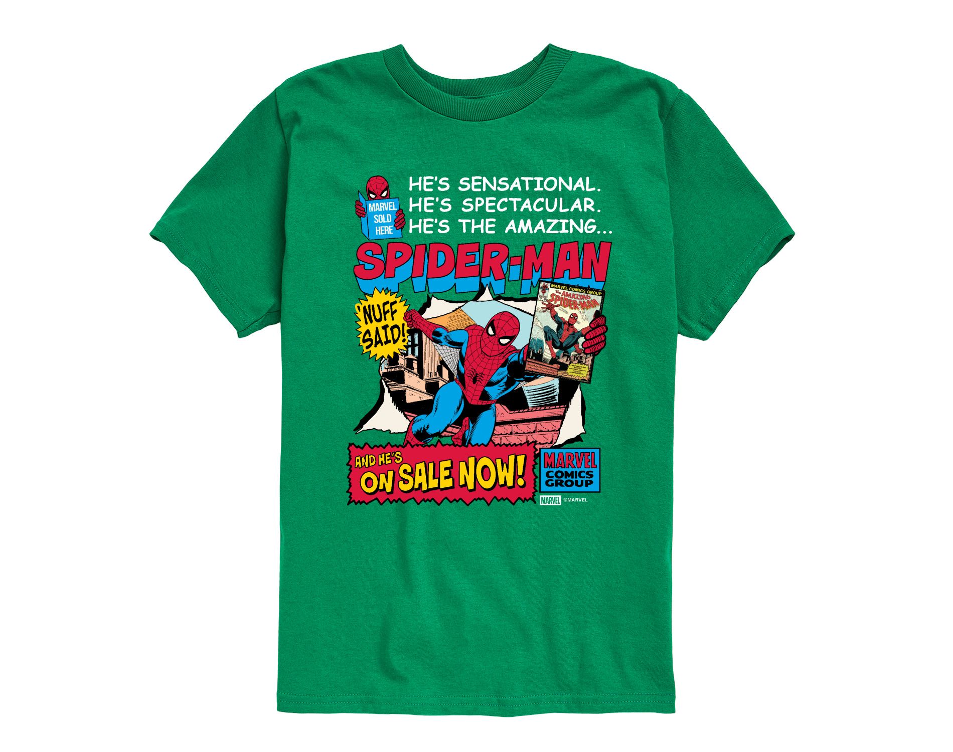 Boys' Marvel Spider-Man Comic Short Sleeve Graphic T-Shirt - Kelly Green - X-Large