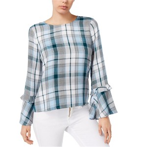 maison Jules Womens Bell Peasant Blouse, Green, XX-Large - 1 of 1