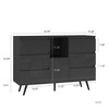 Sideboard Buffet Cabinet High Gloss Storage Cabinet With LED Light Modern Kitchen Cupboard For Living Room Dinning Room - 4 of 4
