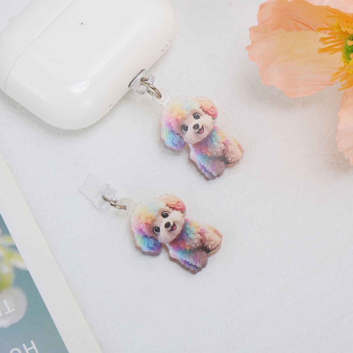 Unique Bargains Dog Pendants Dust Plug Charm for Lightning Colorful 2 Pcs - thumbnail 3