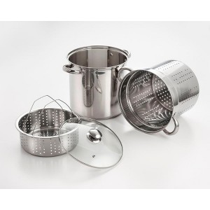 COOKPRO 528 STEEL PASTA COOKER 8 QUART 4 PIECE ENCAPSULATED - 1 of 4