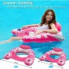 Jasonwell Pool Float with Canopy, Large Rose, Inflatable Adult Pool Chair Lounge with Cup Holders, Floating Water Chair for Swimming & Pool Parties - 2 of 4