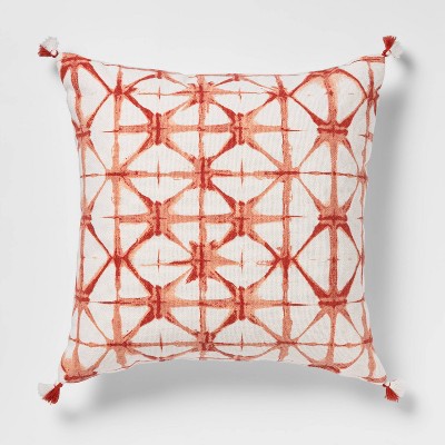 Shibori Printed Square Throw Pillow Blush - Opalhouse™