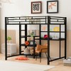 Full Size Loft Bed: Desk, Whiteboard, Storage, Metal Construction - 2 of 4