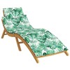 vidaXL Sun Lounger Cushion in Leaf Pattern - Water-Resistant and Durable Oxford Fabric - Indoor/Outdoor Use - Non-Slip Design - 3 of 4