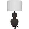 CosmoLiving by Cosmopolitan 26"x15" Ceramic Gourd Style Base Table Lamp with Drum Shade Black : Modern Linen Shade, No Assembly Required - 2 of 4