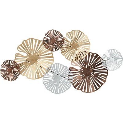 Newhill Designs Ponderay 40 3/4" Wide Multi-Color Fan Metal Wall Art