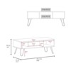SEVOBAL Coffee Tables Stylish Modern Coffee Table with Two Open Shelves and Sturdy Legs for Living Room, White, 17.7"*39.8"*15.7" - 4 of 4