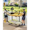 2-6 Kayak Freestanding Storage Rack - Heavy-Duty Steel Kayak Holder with Movable Wheels & Hanging Straps for Outdoor Use (Select Size, Black) - 2 of 4