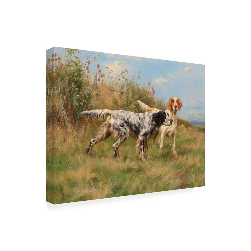 14&#34; x 19&#34; Thomas Blinks &#39;Two English Setters&#39; Unframed Wall Canvas - Trademark Fine Art, 3 of 6