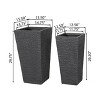 Christopher Knight Home Berkamn Outdoor Lightweight Concrete Medium and Large Planters (Set of 2), Gray - 3 of 4