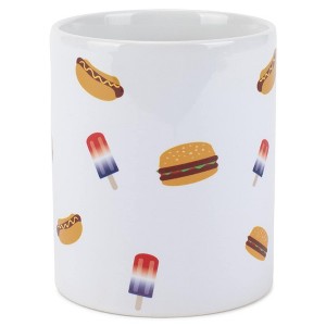 Elanze Designs Popcicles, Burgers, Hotdogs 11 Ounce White Ceramic Coffee Mug - 1 of 2